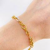 Pulso Aro Seguido 3.85gr / 19cm / 5mm Tres Oros 18K