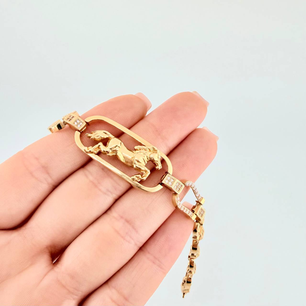 Pulso Caballo Herraduras 20gr / 22cm / 10mm Oro Amarillo Nac.Esp. 18K *
