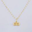Set Cadena Flor Espejo + Dije Infinito / 1.1gr / 45.1 cm Oro Amarillo 18K