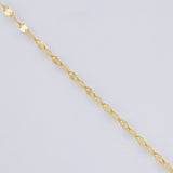 Set Cadena Flor Espejo + Dije Corazón / 1.3gr / 50.4 cm Oro Amarillo 18K