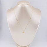 Set Cadena Flor Espejo + Dije Infinito / 1.1gr / 45.2 cm Oro Amarillo 18K