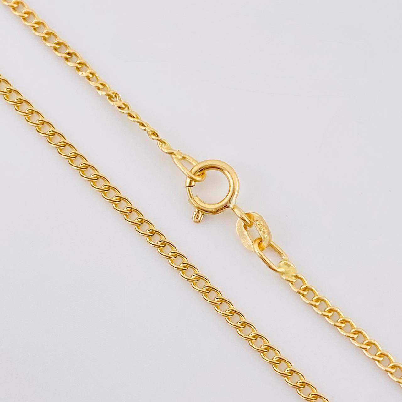 Set Cadena Cubana + Dije Infinito / 1.3gr / 46.2 cm Oro Amarillo 18K