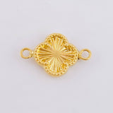 Herraje Trebol Dorado 0.6gr / 1.5cm / Oro Amarillo 18K