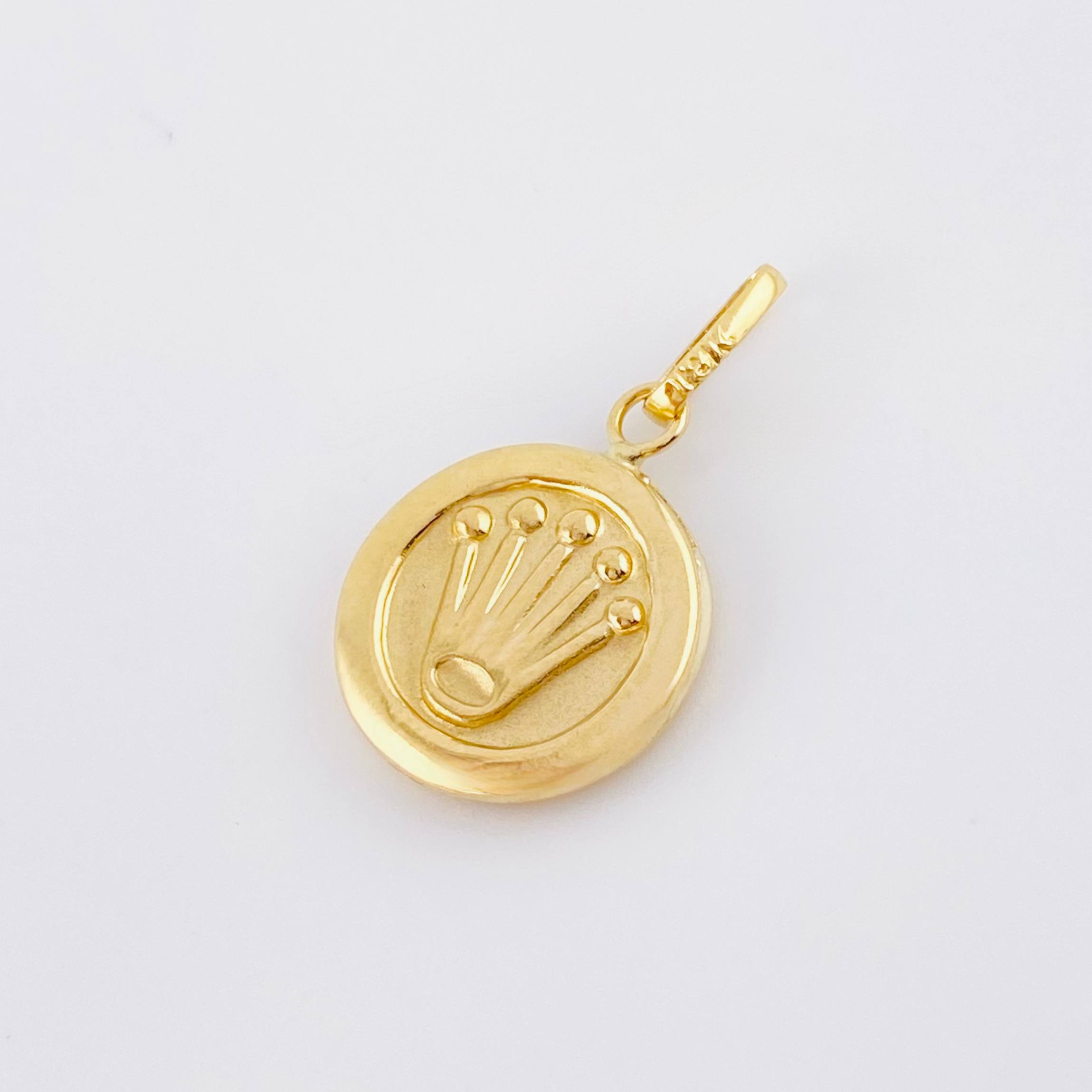 Dije Corona Circular 0.9gr / 2.3cm / Oro Amarillo 18K