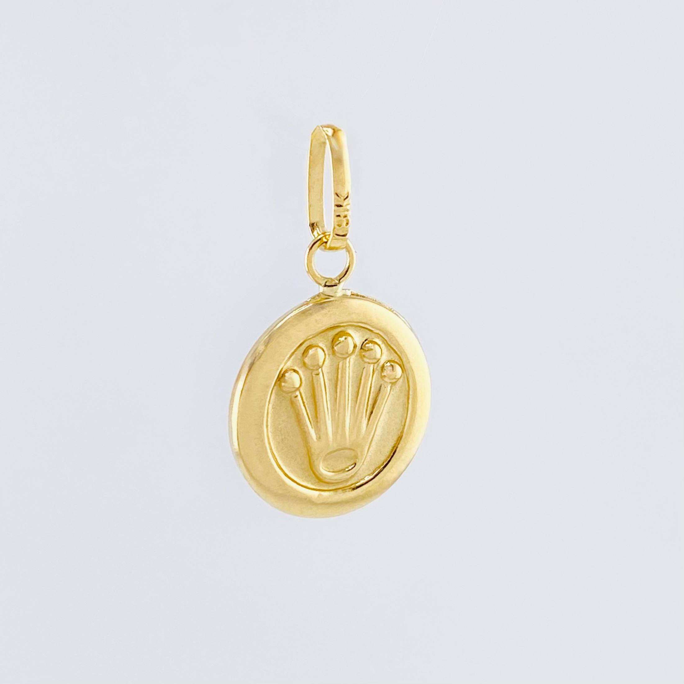 Dije Corona Circular 0.9gr / 2.3cm / Oro Amarillo 18K