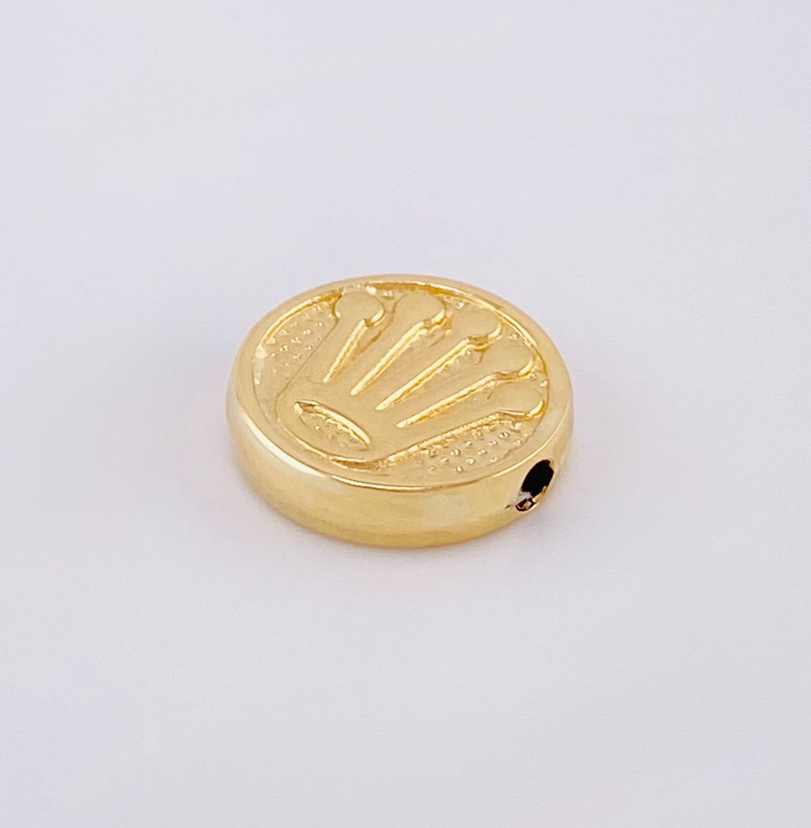 Herraje Tambor Corona Circular 0.45gr / 1cm / Oro Amarillo 18K ©