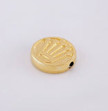 Herraje Tambor Corona Circular 0.5gr / 1cm / Oro Amarillo 18K *