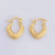 Candongas Corazon Rayado 1.2 g / 1.5 cm Oro Amarillo 18K