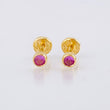 Topos Bisel Zafiros Rosados 26pts 0.95gr / 3.8mm Oro Amarillo 18K