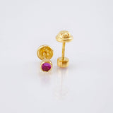 Topos Bisel Zafiros Rosados 26pts 0.95gr / 3.8mm Oro Amarillo 18K