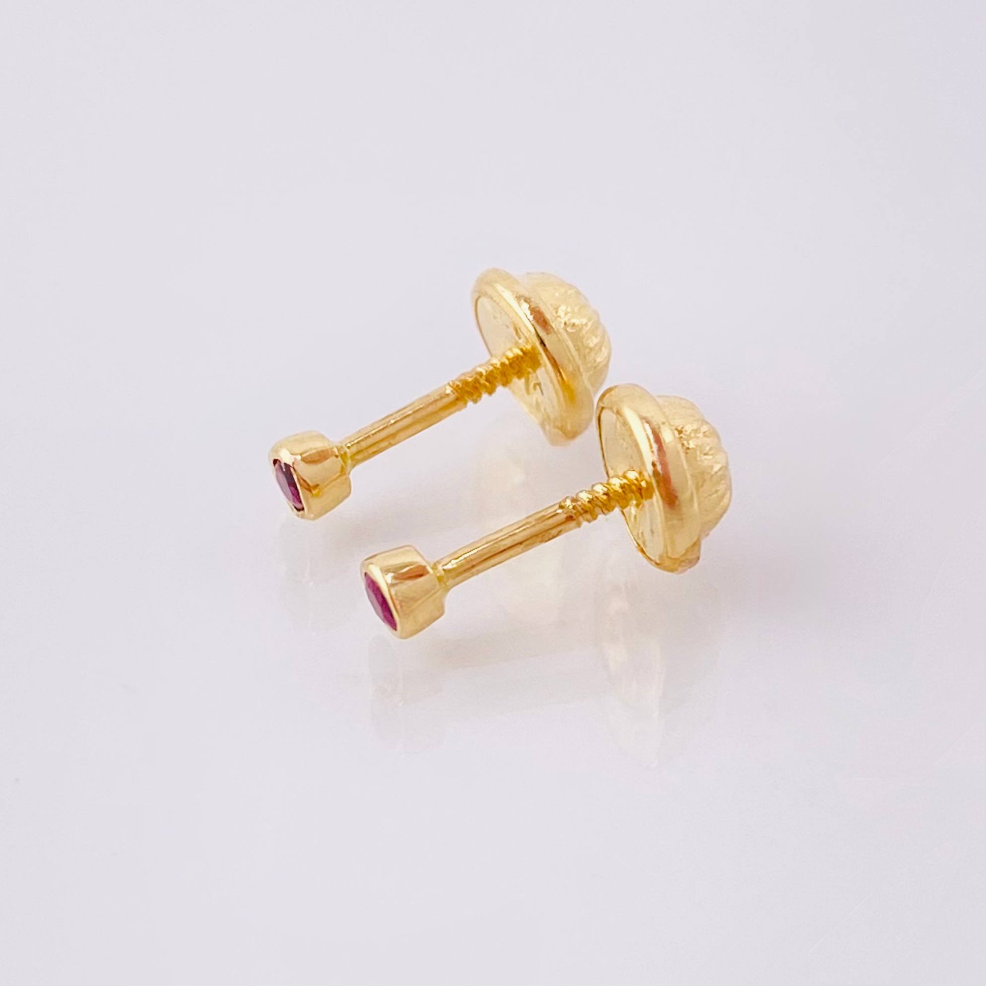 Topos Rubies 6pts 0.65gr / 2.4mm Oro Amarillo 18K