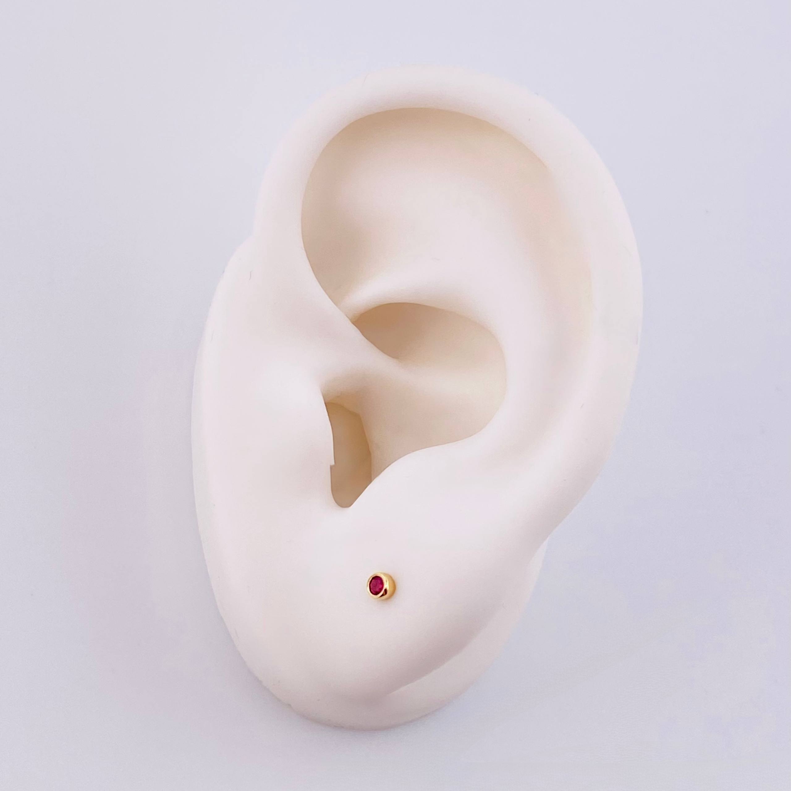Topos Rubies 6pts 0.65gr / 2.4mm Oro Amarillo 18K