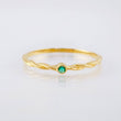 Anillo Trenzado Esmeralda 1pts 0.95gr / T6 3/4 / Oro Amarillo 18K