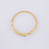 Anillo Trenzado Esmeralda 1pts 0.95gr / T6 3/4 / Oro Amarillo 18K