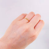 Anillo Trenzado Esmeralda 1pts 0.95gr / T6 3/4 / Oro Amarillo 18K