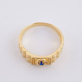 Anillo Sello Aro Rayado 4.3g / T10 1/2 Oro Amarillo 18K