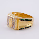 Anillo Sello Virgen Guadalupe 9.35g / T10 Dos Oros Amarillo Blanco 18K