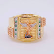 Anillo Sello Rectangular San Miguel 7.85g / T10 Tres Oros 18K