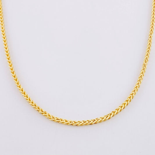 Cadena Franco 7.85g / 60cm / 2.05mm Oro Amarillo 18K