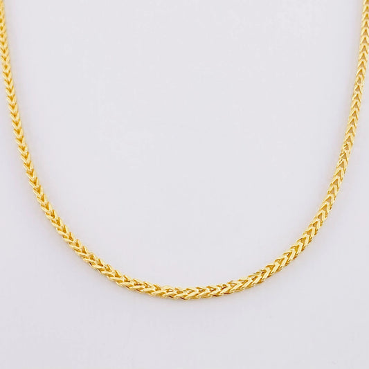 Cadena Franco 9.2g / 60cm / 2.2mm Oro Amarillo 18K