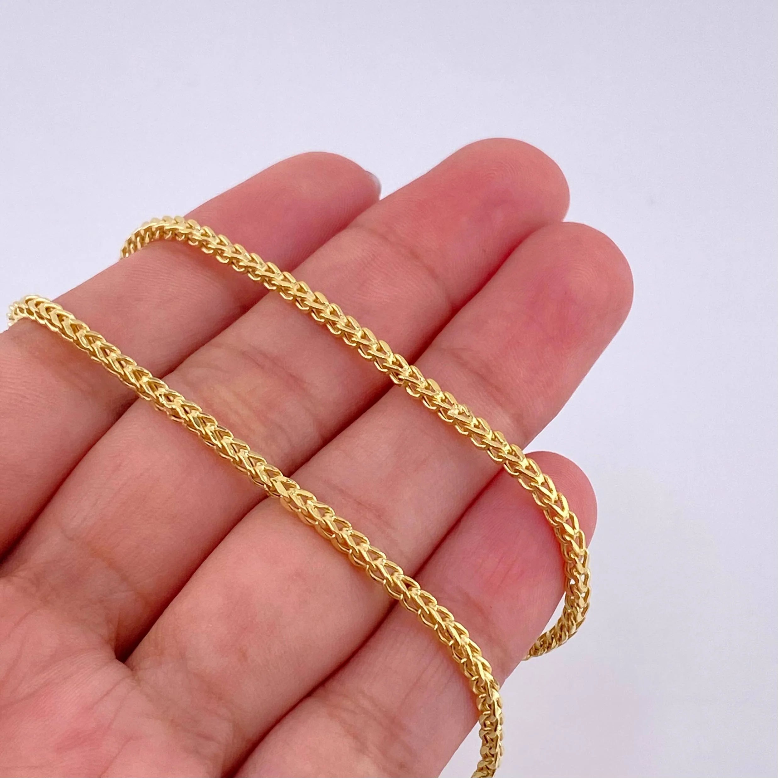 Cadena Franco 9.2g / 60cm / 2.2mm Oro Amarillo 18K
