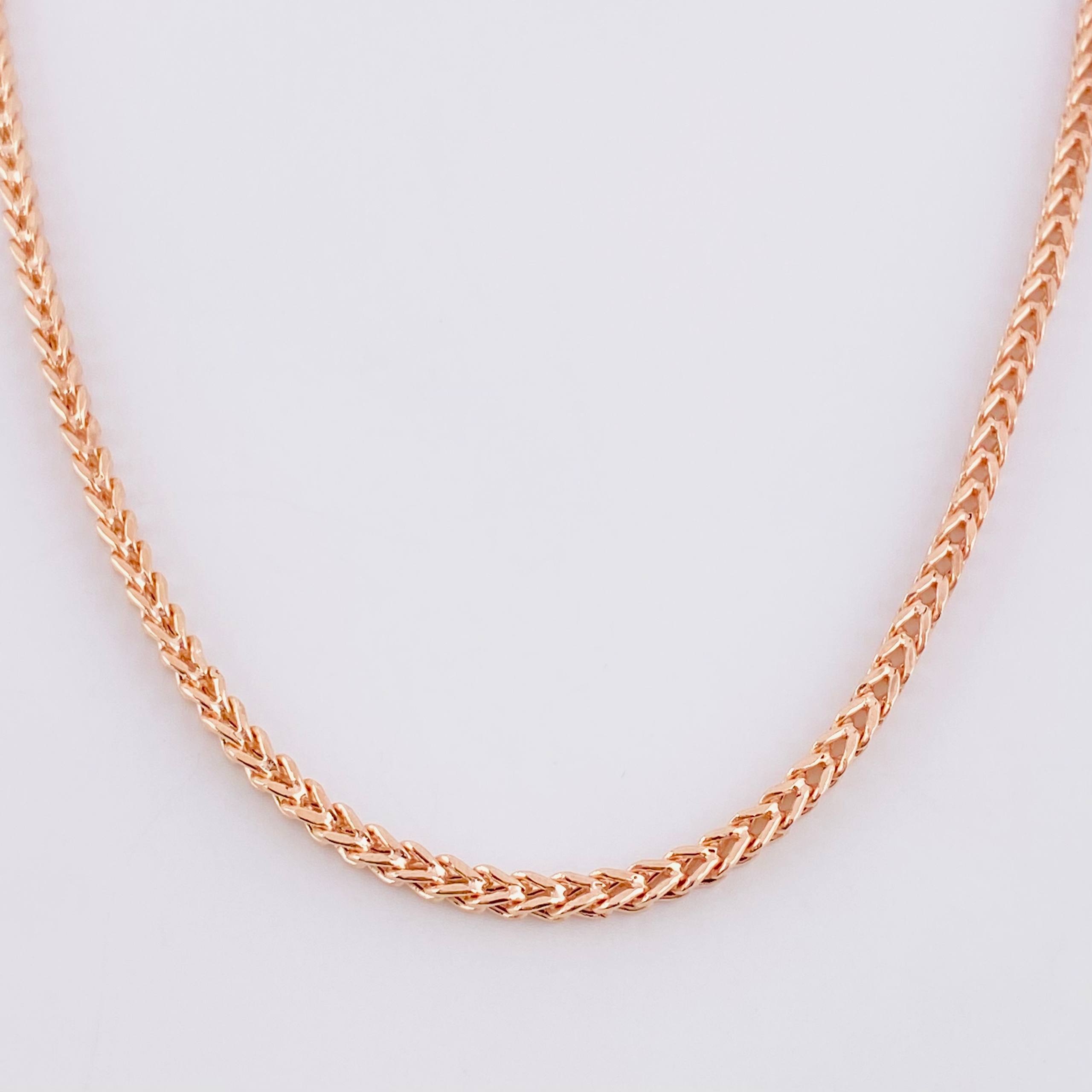 Cadena Franco 13.9g / 60cm / 2.8mm Oro Rosa 18K
