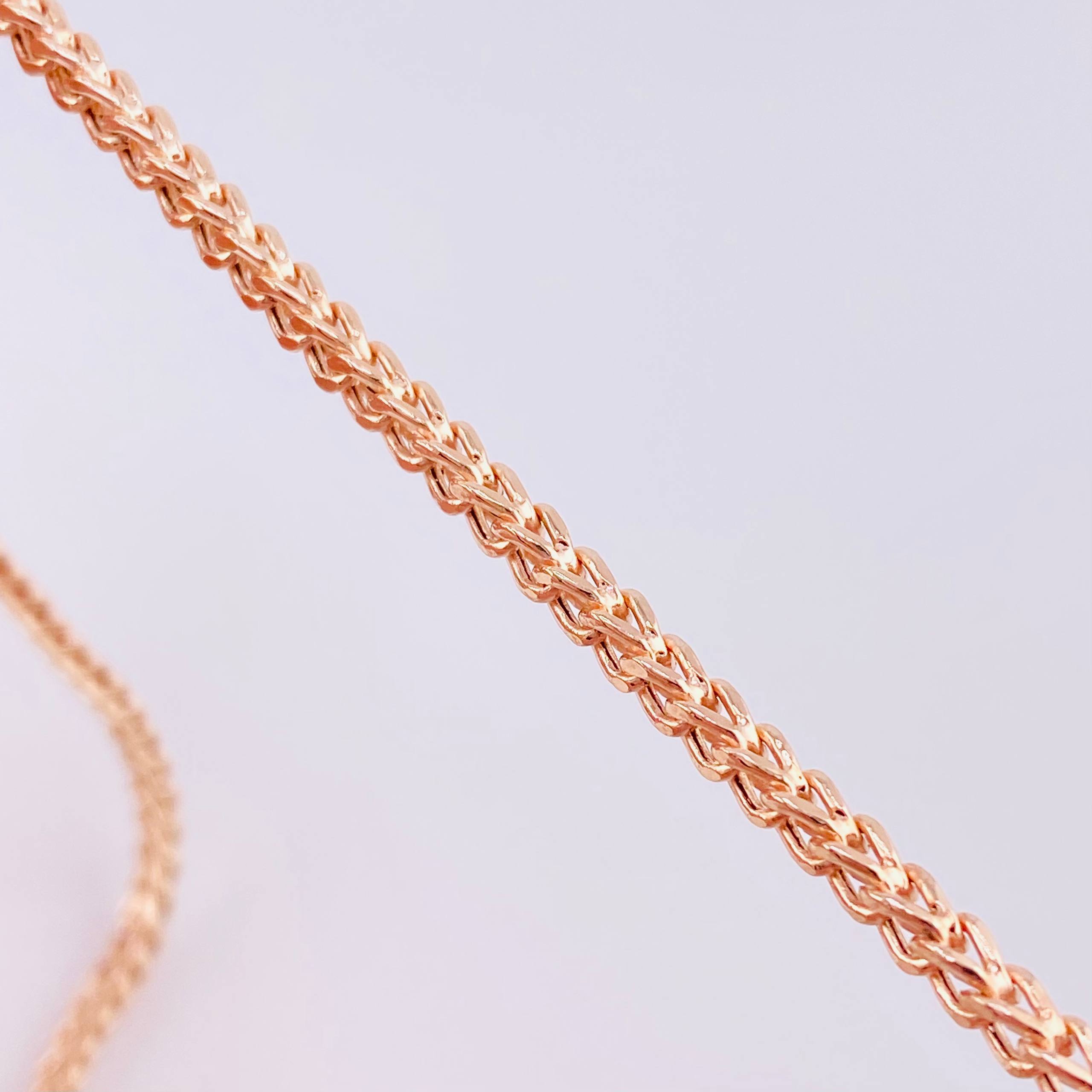Cadena Franco 13.9g / 60cm / 2.8mm Oro Rosa 18K