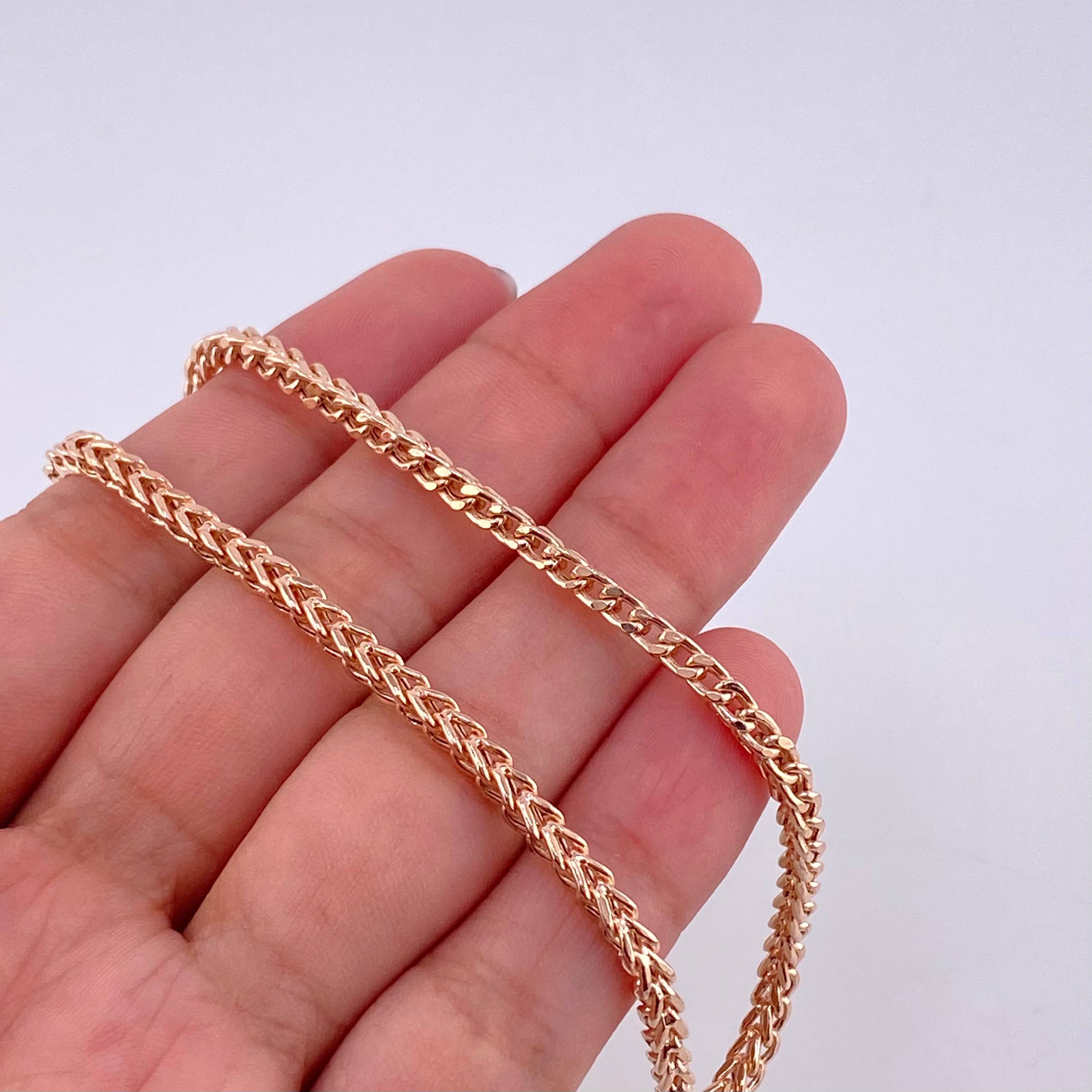 Cadena Franco 13.9g / 60cm / 2.8mm Oro Rosa 18K