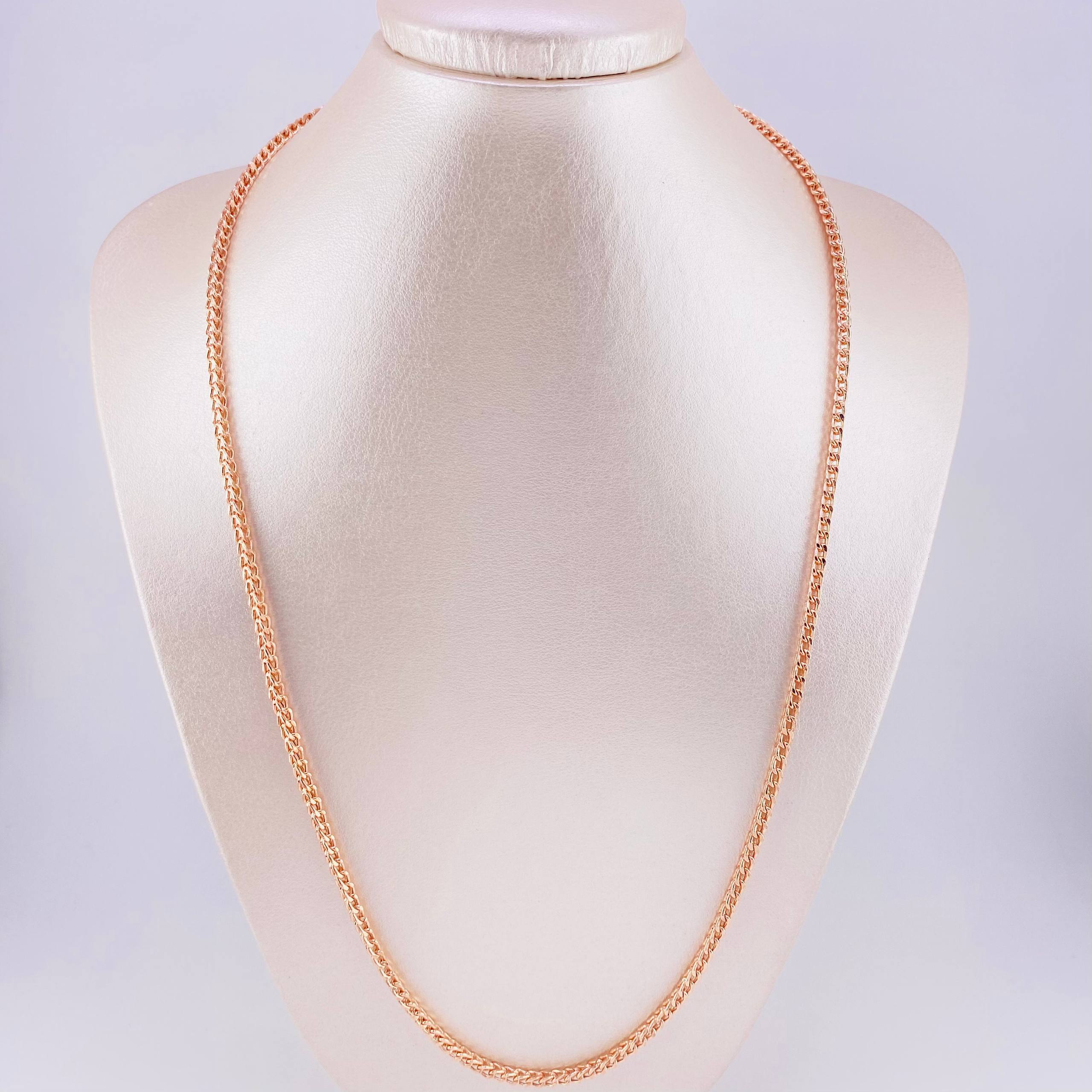 Cadena Franco 13.9g / 60cm / 2.8mm Oro Rosa 18K