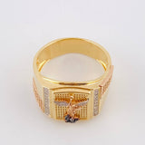 Anillo Sello Rectangular San Miguel 8.75g / T11 Tres Oros 18K