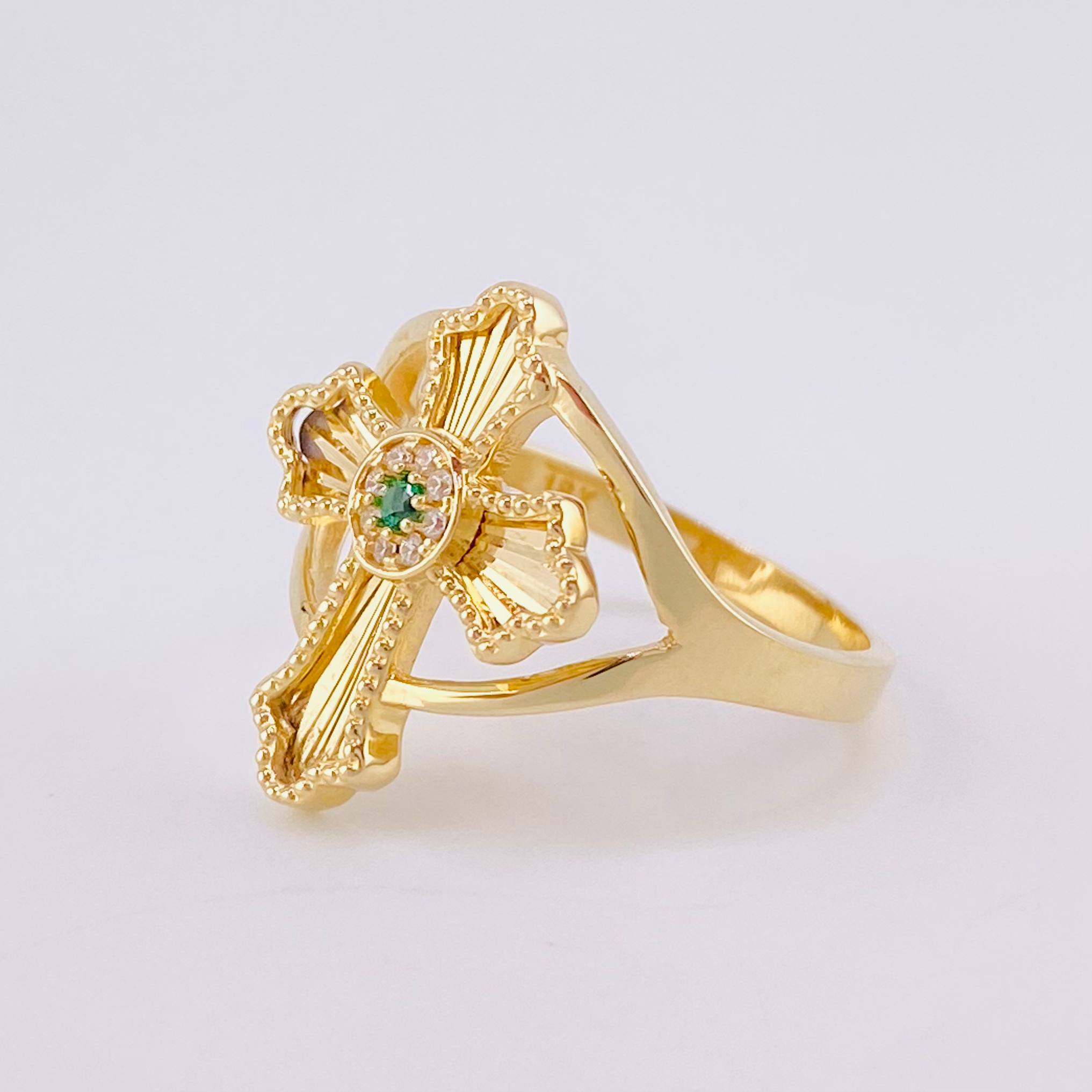 Anillo Cruz del Alba 3.6g / T7 1/4 Oro Amarillo 18K