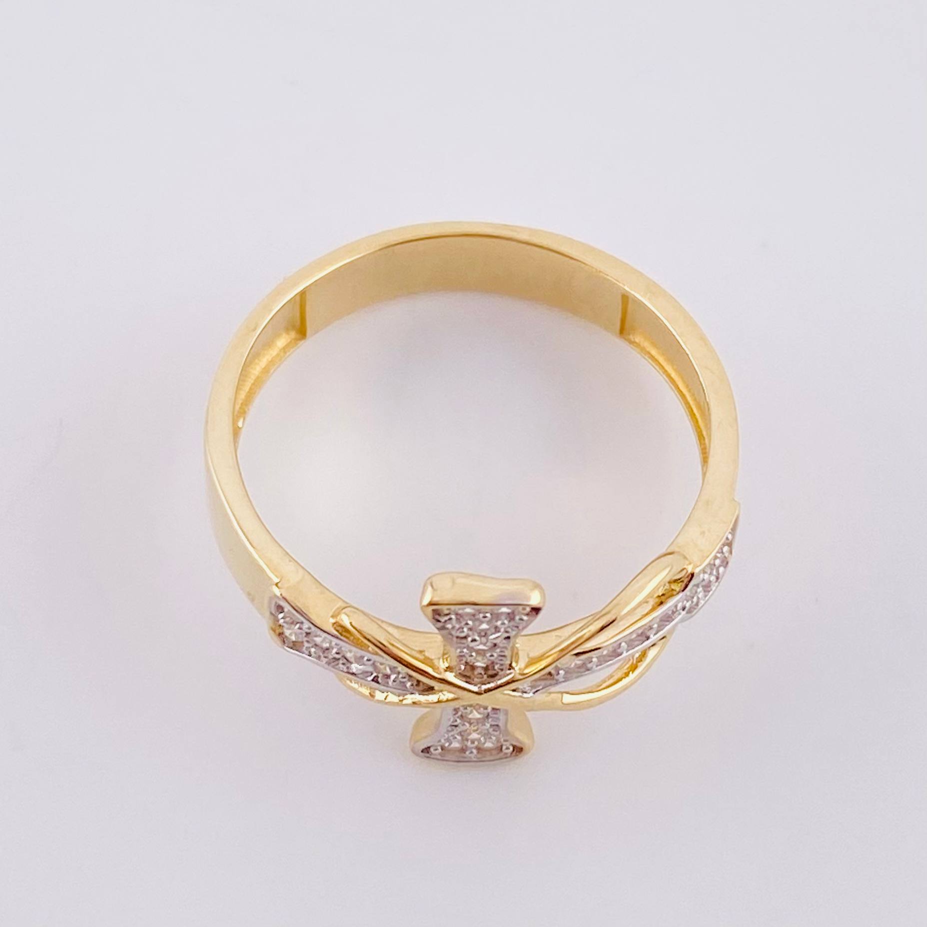 Anillo Cruz Infinito 2.95g / T6 3/4 Oro Amarillo 18K