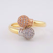 Anillo Tu y Yo 2.95g / T6 3/4 Tres Oros 18K