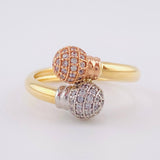 Anillo Tu y Yo 2.95g / T6 3/4 Tres Oros 18K