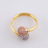 Anillo Tu y Yo 2.95g / T6 3/4 Tres Oros 18K
