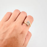 Anillo Tu y Yo 2.95g / T6 3/4 Tres Oros 18K