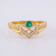 Anillo Tiara V Solitario 2.65g / T7 3/4 Oro Amarillo 18K