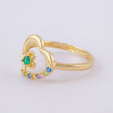 Anillo Silueta Corazon 1.7g / T6 Oro Amarillo 18K
