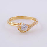 Anillo Solitario Bypass 2.25g / T6 Oro Amarillo 18K
