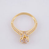 Anillo Canasta Solitario 3.7g / T7 3/4 Oro Amarillo 18K