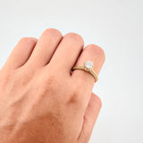 Anillo Canasta Solitario 3.7g / T7 3/4 Oro Amarillo 18K