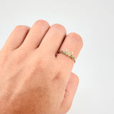 Anillo Silueta Mariposa Zirconias 1.4g / T6 3/4 Oro Amarillo 18K