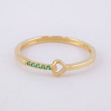 Anillo Linea Corazon Silueta 1.4g / T6 3/4 Oro Amarillo 18K