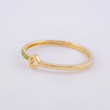 Anillo Linea Corazon Silueta 1.4g / T6 3/4 Oro Amarillo 18K