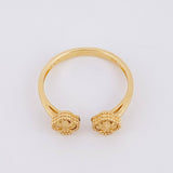 Anillo Dos Trebol 2.05g / T7 Oro Amarillo 18K