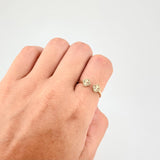 Anillo Dos Trebol 2.05g / T7 Oro Amarillo 18K