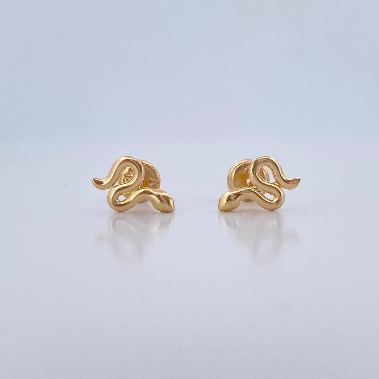 Topos Serpiente 0.8gr / Lisos Oro Amarillo 18K $