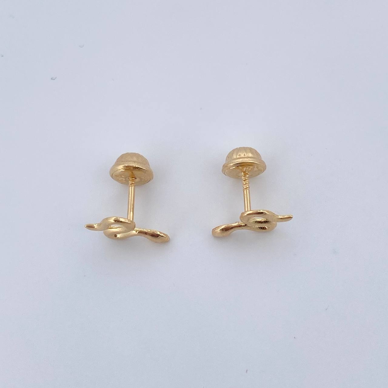 Topos Serpiente 0.8gr / Lisos Oro Amarillo 18K $