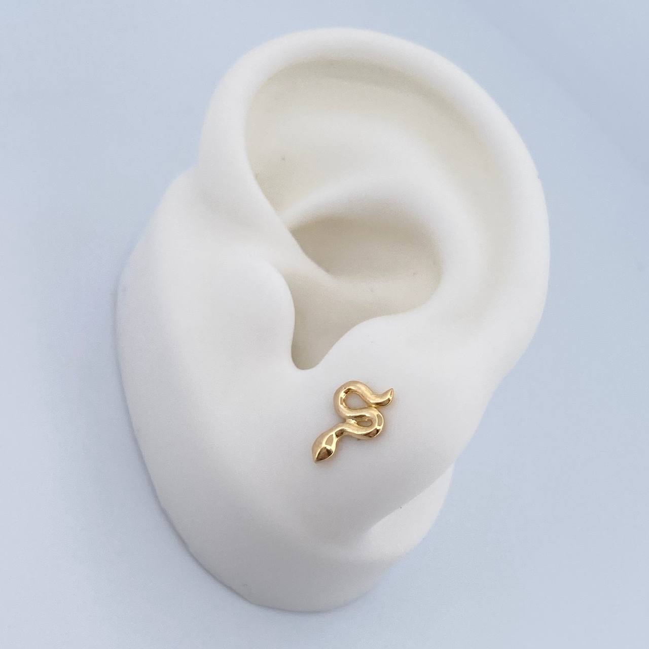 Topos Serpiente 0.8gr / Lisos Oro Amarillo 18K $