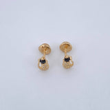 Topos Gato Moño 0.95gr / Circones Blancos Negros Oro Amarillo 18K $
